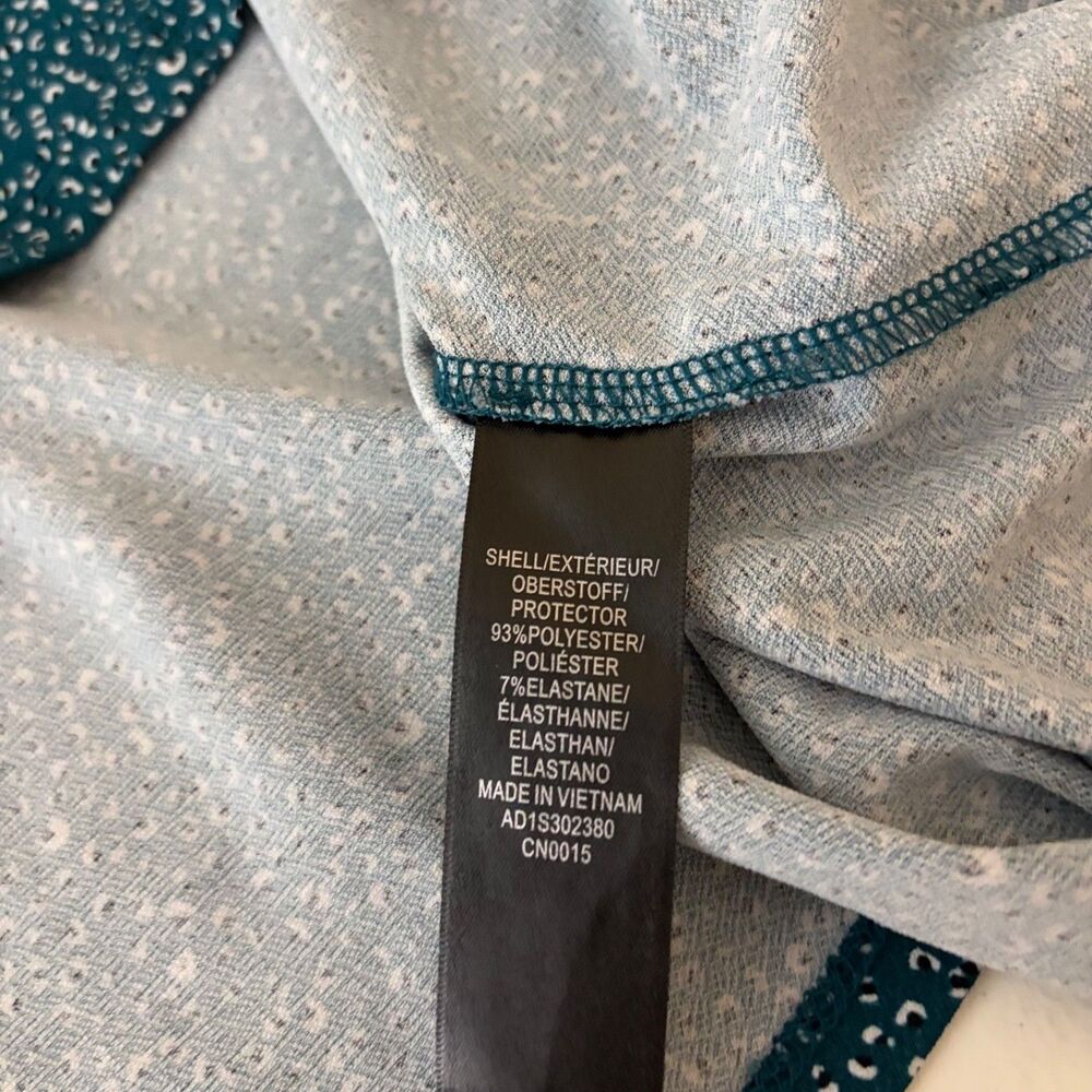 Adrianna Papell Blouse Women's XL Keyhole Tie 3/4 Sleeve Printed Top Career - Picture 7 of 8